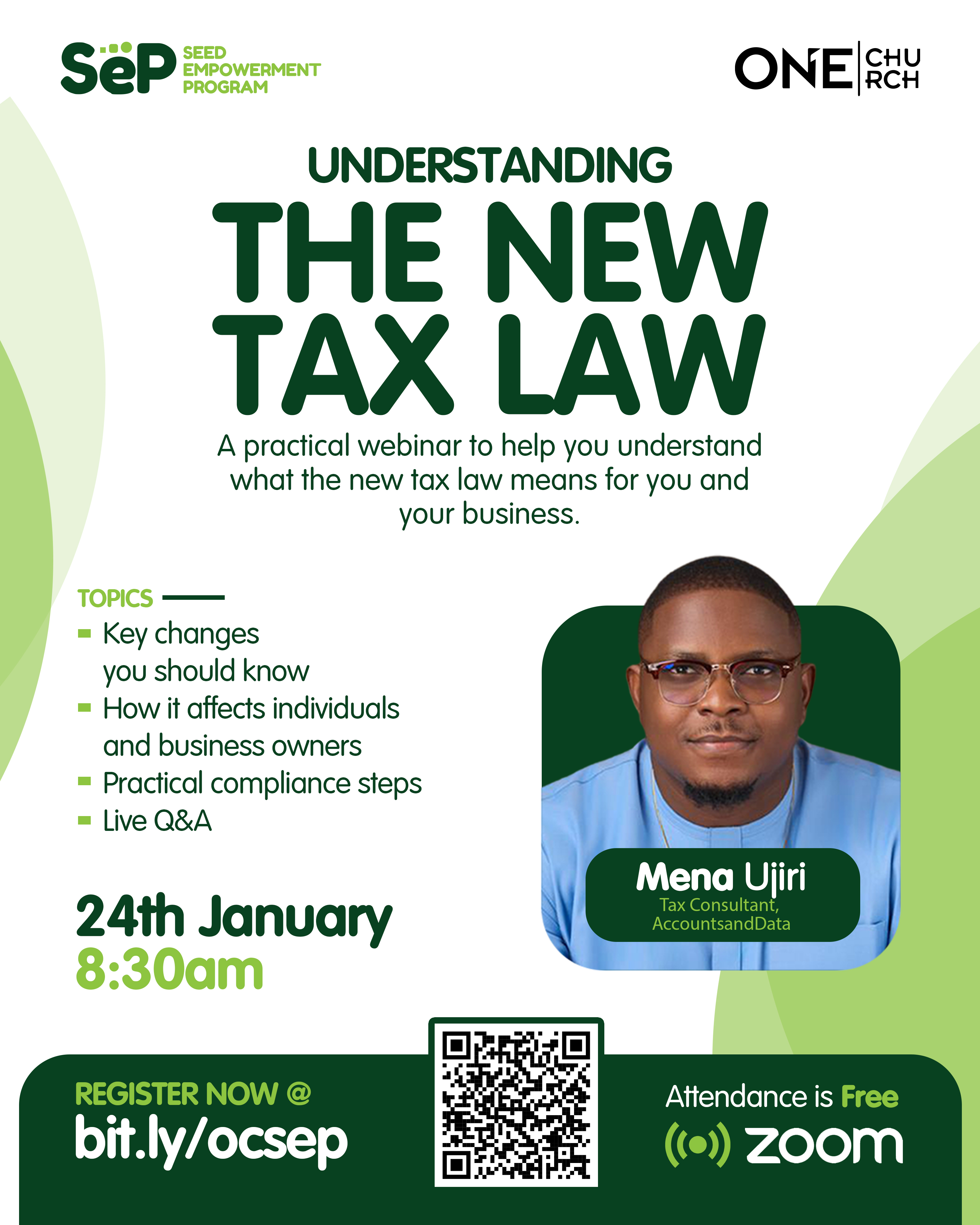 Understanding the New Tax Law - January webinar flyer